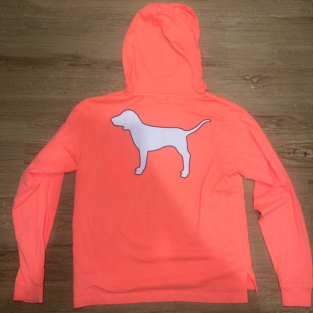 PINK Victoria's Secret | PINK Neon Coral Pullover Hoodie - Picture 6 of 6